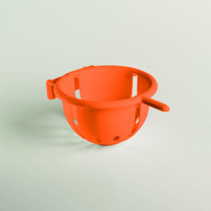 Groot nest met extra haak 13x8 cm met zitstok - oranje