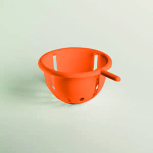 Groot nest zonder haak met zitstok oranje