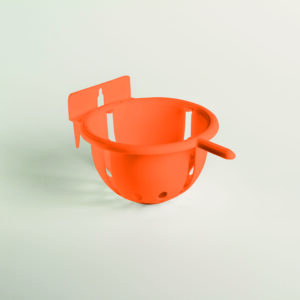 Groot nest met opening en haak voor -10232- met zitstok oranje