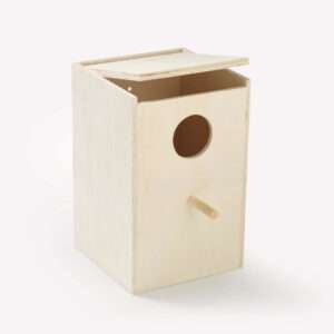 Houten parkieten nestkast